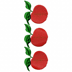 Apple Embroidery Design 5